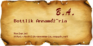 Bottlik Annamária névjegykártya
